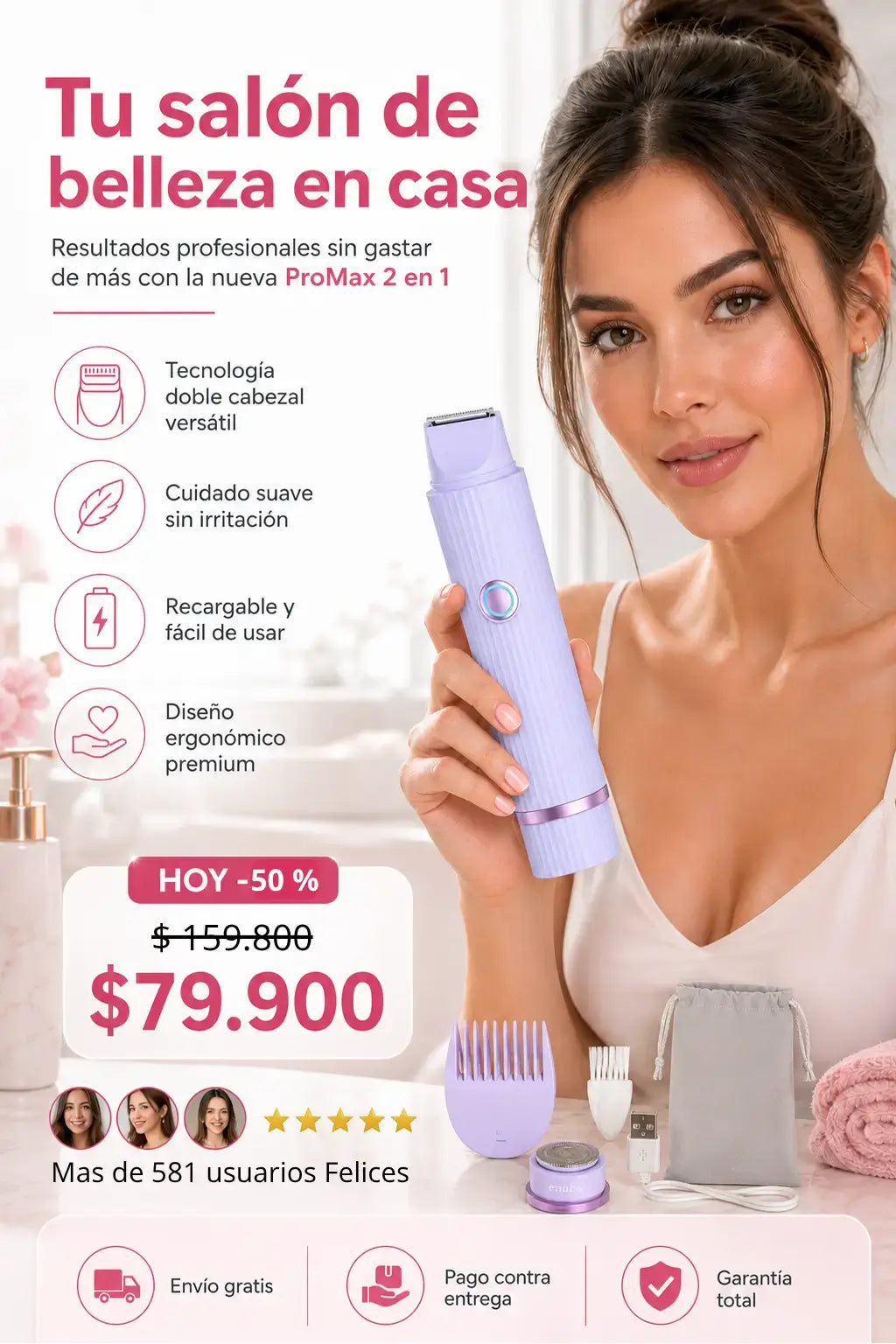 DEPILADORA 2 EN 1 PRO MAX UNISEX