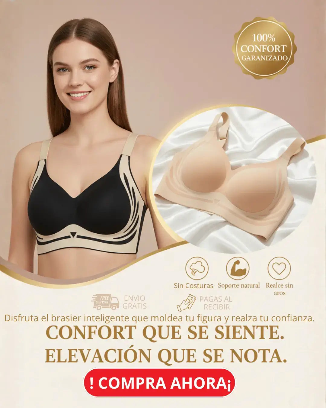 CONFORTIA ®🍃 El Brasier que Eleva, Moldea y Abraza sin Dolor ni Aros