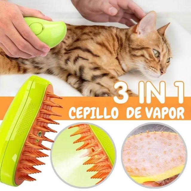 Cepillo de Vapor 3 en 1 para Mascotas - Economix