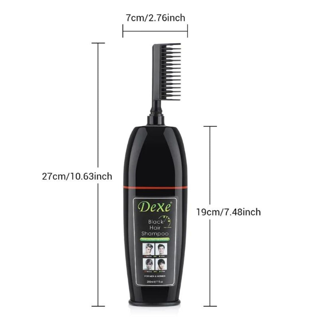 SHAMPOO CUBRE CANAS BLACK HAIR DEXE BOTELLA - Economix