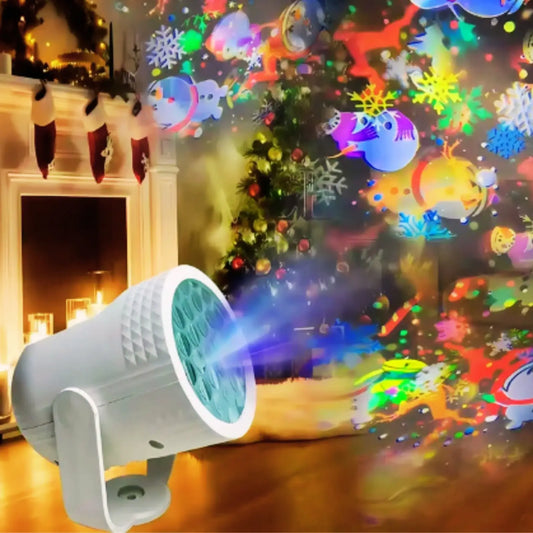 Proyector Navideño Multi Figuras Luz Led