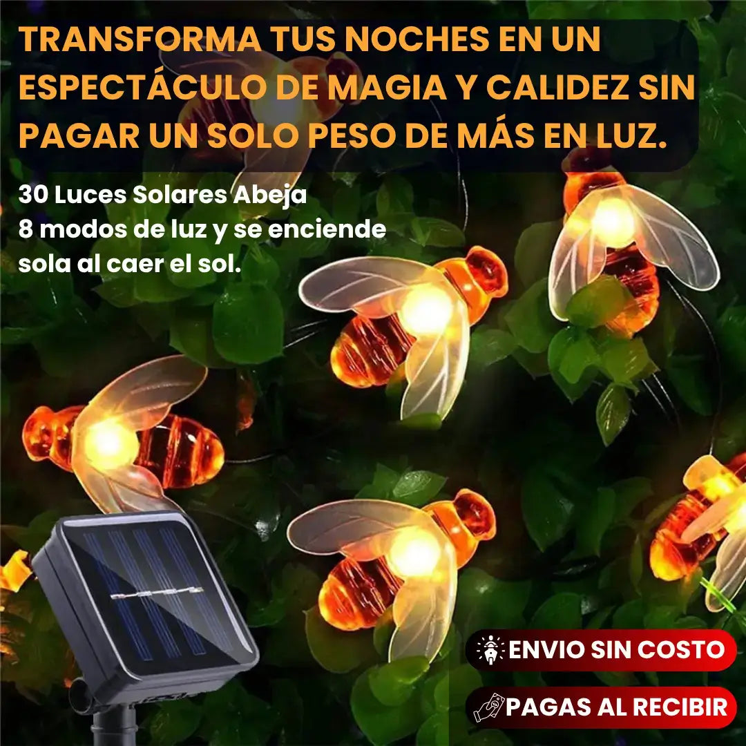 Luces Solares Abejas Realistas