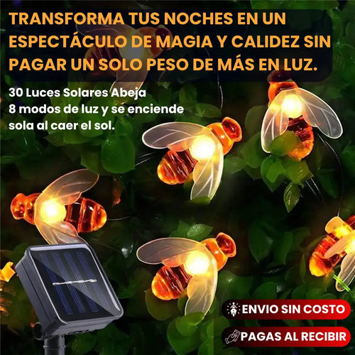 Luces Solares Abejas Realistas
