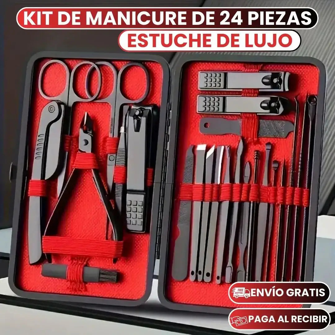 KIT MANICURE CON ESTUCHE DE LUJO✅