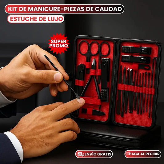 KIT MANICURE CON ESTUCHE DE LUJO✅