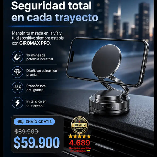 Soporte Magnético GIROMAX – PRO - 360 °