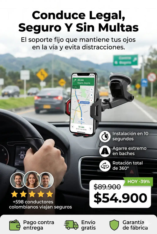 TITANGRIP-PRO®: Soporte para Celular Anti-Caídas con Ventosa de Succión Extrema
